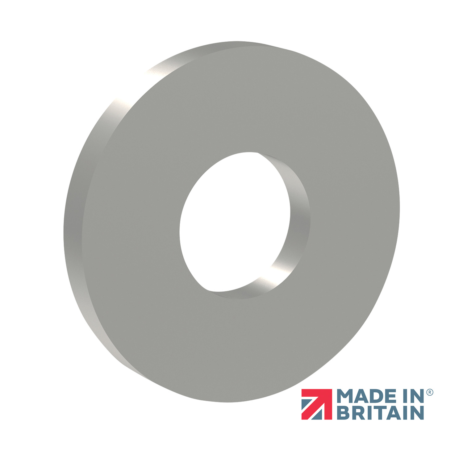 silver coloured threaded captive washer